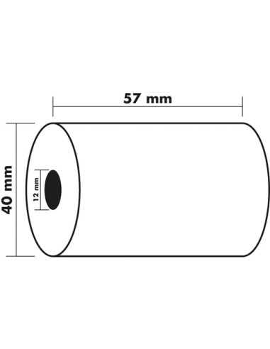 EXACOMPTA Bobine carte bancaire 57x40x12mm, 18 mètres, papier thermique 1 pli sans Bisphénol A 55g FSC