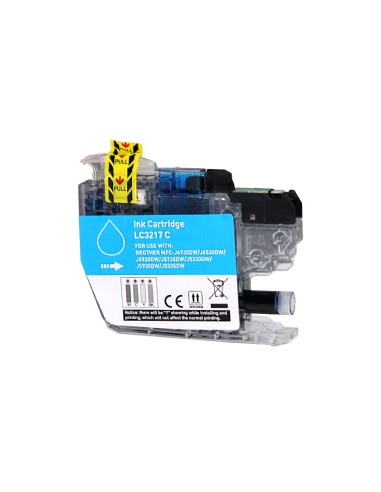 Compatible Brother LC-3217C - Cyan - Cartouche Compatible Brother