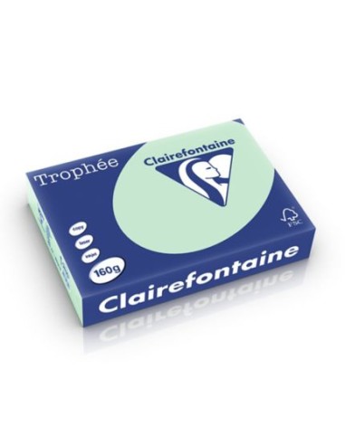 CLAIREFONTAINE Ramette de 250 feuilles papier couleur TROPHEE 160 grammes format A4 Vert 2635