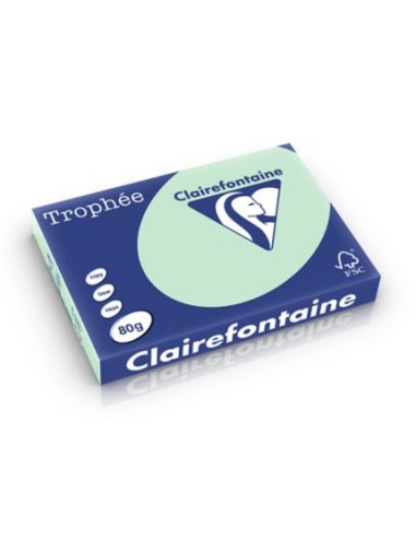 CLAIREFONTAINE Ramette de 500 feuilles papier couleur TROPHEE 80 grammes format A3 Vert 1882