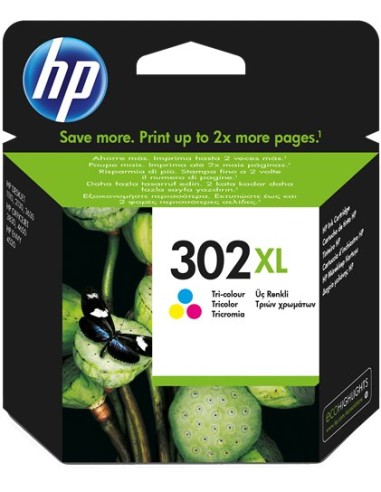 HP 302XL - HP F6U67AE - Trois Couleurs - Cartouche d'encre XL HP