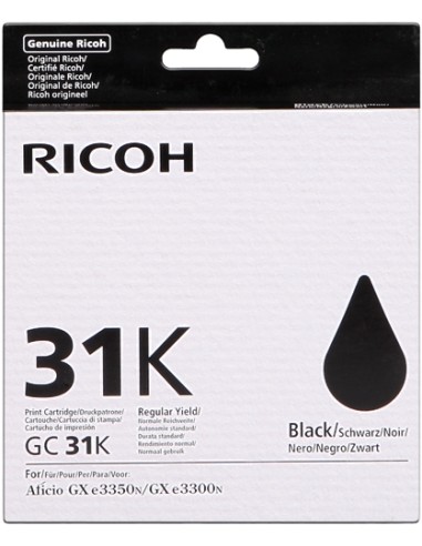 Ricoh GC 31K - Low Yield - Noir - Cartouche d'encre Ricoh