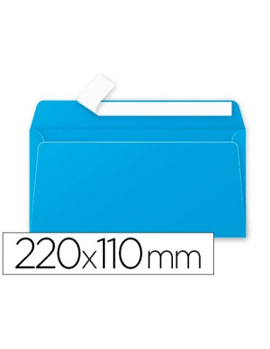 Enveloppe clairefontaine pollen dl 110x220mm 120g coloris bleu turquoise paquet 20 unités