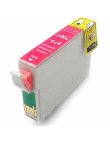 Compatible Epson T0877 - Epson Flamant Rose - Rouge