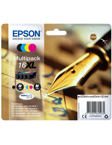 Epson 16XL - Stylo à plume - Pack 4 Cartouche XL Epson