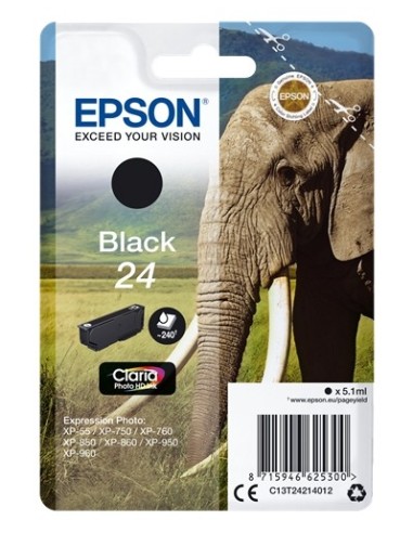 Epson T2421 - 24 - Elephant - Noir - Cartouche Epson