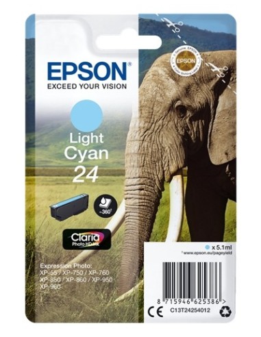 Epson T2425 - 24 - Elephant - Cyan Clair - Cartouche Epson