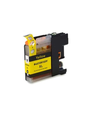 Brother LC-125XLY - Jaune - Cartouche d'encre Compatible XL Brother