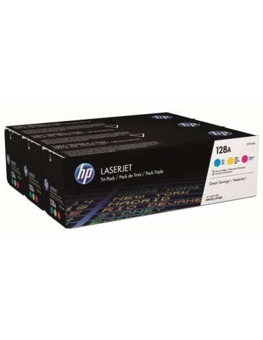 HP 128A - HP CF371AM - Cyan / Magenta / Jaune - Toners HP