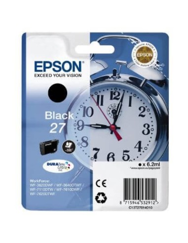 Epson T2701 - Epson 27 -Epson  Reveil - Noir - Cartouche Epson