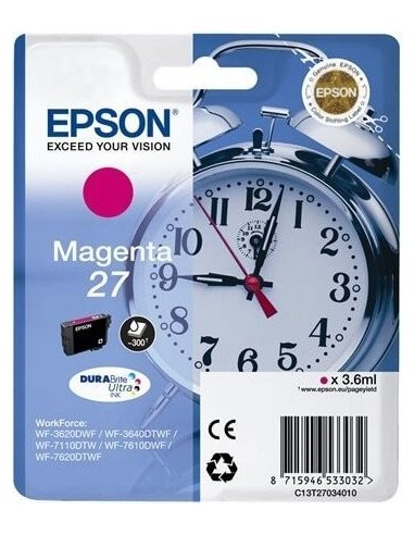 Epson T2703 - Epson 27 -Epson  Reveil - Magenta - Cartouche Epson