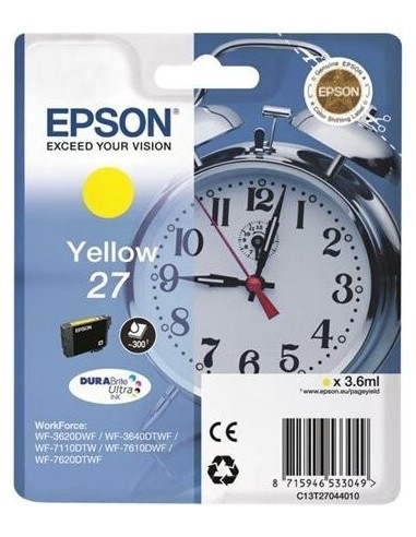 Epson T2704 - Epson 27 -Epson  Reveil - Jaune - Cartouche Epson