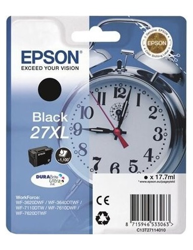 Epson T2711 - Epson 27XL -Epson  Reveil - Noir - Cartouche Epson