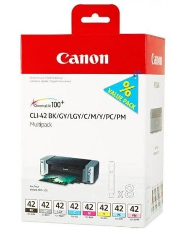 Canon CLI-42 - 6384B010 - Pack de 8 Cartouches Canon