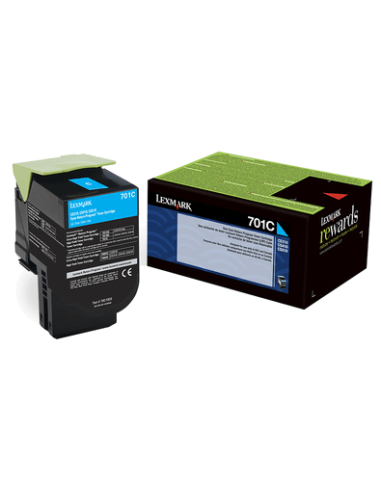 70C20C0 - Cyan - Toner du Programme de retour Lexmark 702C