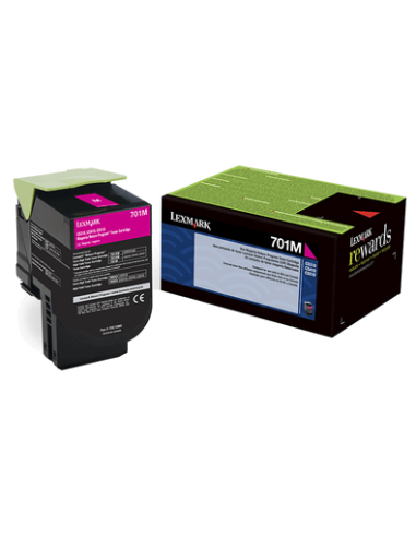 70C20M0 - Magenta - Toner du Programme de retour Lexmark 702M