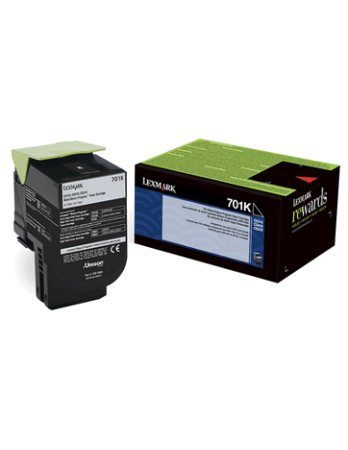 70C20K0 - Noir - Toner du Programme de retour  Lexmark 702K