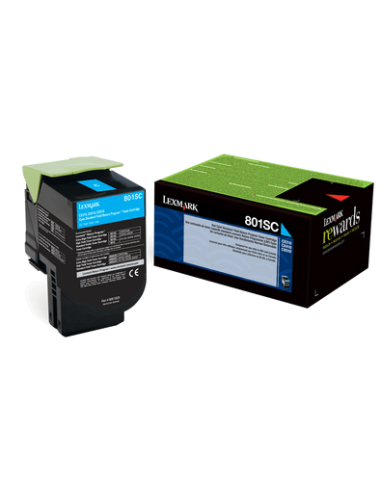 Lexmark 802SC - cyan - originale - cartouche de toner - LCCP, LRP