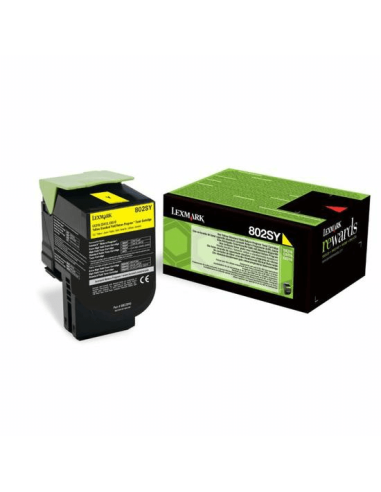 Lexmark 802Sy - Jaune - Cartouche de toner Lexmark