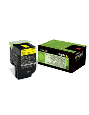 Lexmark 802HY - Jaune - Cartouche XL de toner Lexmark