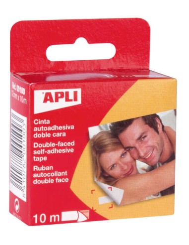 Apli Dispensador Doble Cara 12x10 - Facil Extraccion - Resistente y Duradero - Adhesion Instantanea - para Reparaciones y Trabaj