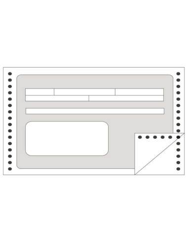 Apli Formulario Recibos en Continuo 240mm x 4' - 1 Copia - Numeracion Secuencial - Papel Autocopiativo - Blanco