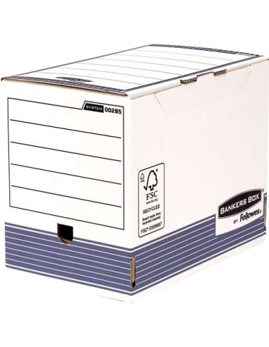 Fellowes Bankers Box Caja de Archivo Definitivo 200mm A4 - Montaje Automatico Fastfold - Carton Reciclado Certificacion FSC