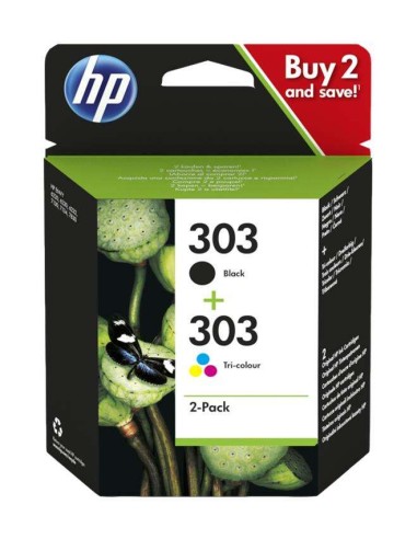 HP 303 - 3YM92AE - Noir, Tricolor- Pack 2 Cartouches HP