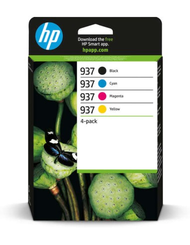 HP 937 - 6C400NE - Noir, Jaune, Magenta et Cyan - Pack de 4 Cartouches