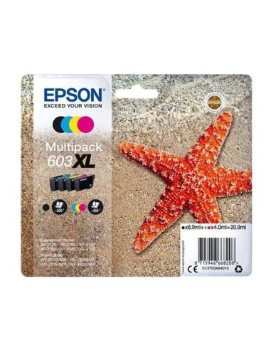 Epson 603XL - C13T03A64010 - Étoile de mer - Noir, Cyan, Magneta, Jaune - Pack de 4 Cartouches