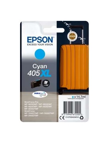 Epson 405XL - C13T05H24010 - Valise - Cyan - Cartouche