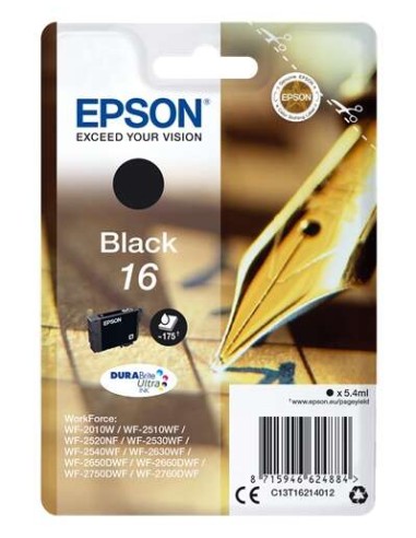 Epson T1621 - C13T16214012 - Stylo Plume - Noir - Cartouche