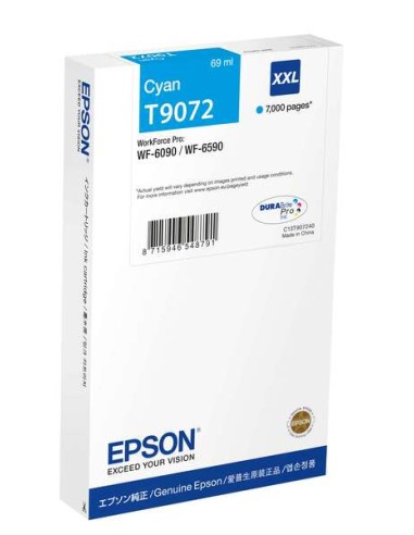 Epson T9072 - C13T907240 - Cyan - Cartouche